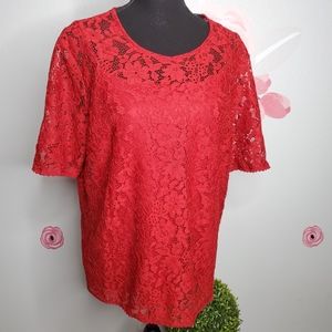 GNW Red Lace Blouse